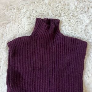 Zara Burgundy purple turtleneck knit top